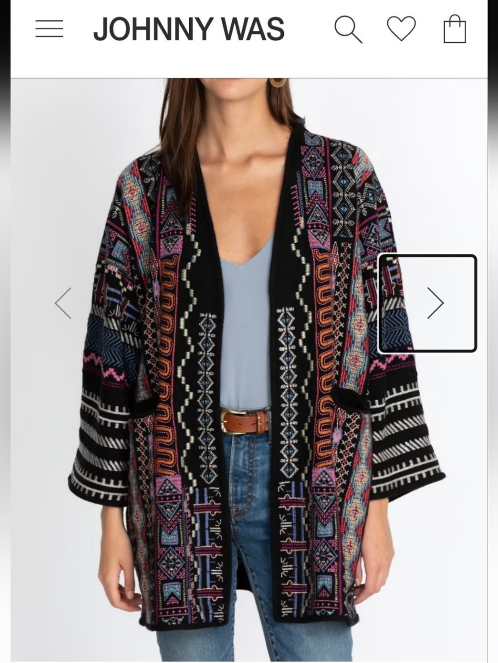 Biya Johnny Was Gennie Kimono Cardigan Duster Sz M, L, XL, 1X